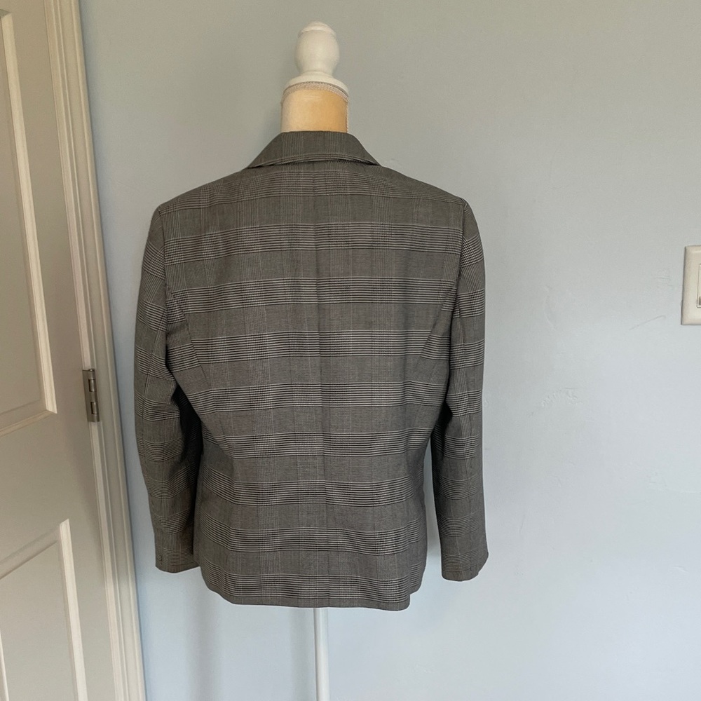 Women’s Jones New York Stretch Size 14 Plaid Blazer - Picture 5 of 9